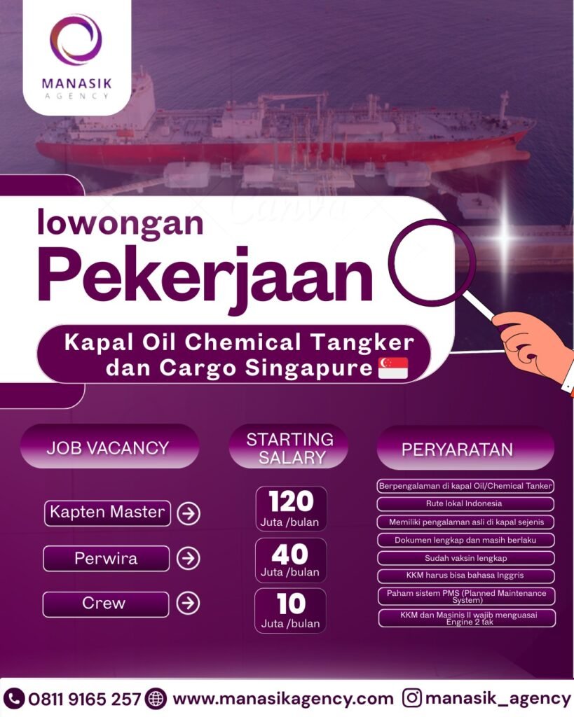 Lowongan Kapal Tanker Singapore